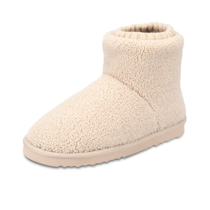 Isotoner® Ladies Borg Boot With Cuff Detail Cream Extra Image 2